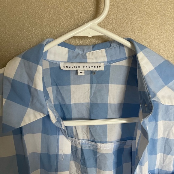 English factory gingham button down top - Picture 5 of 5